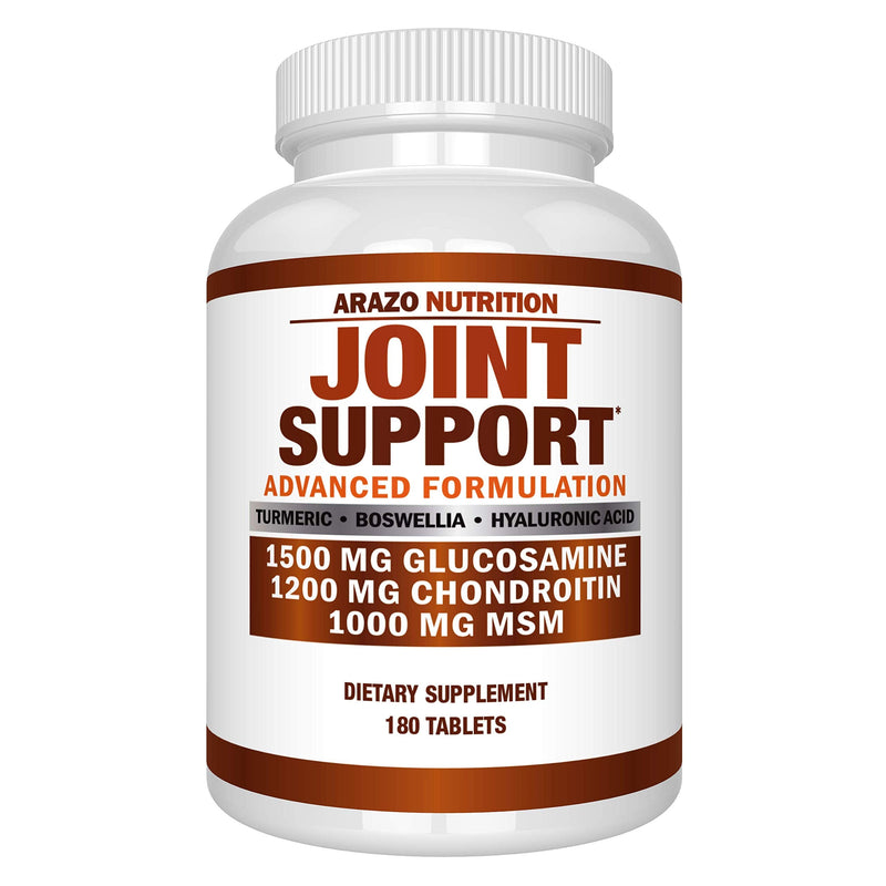 Glucosamine Chondroitin Turmeric Msm Boswellia - Joint Support Supplement for Relief 180 Tablets - Arazo Nutrition - NewNest Australia