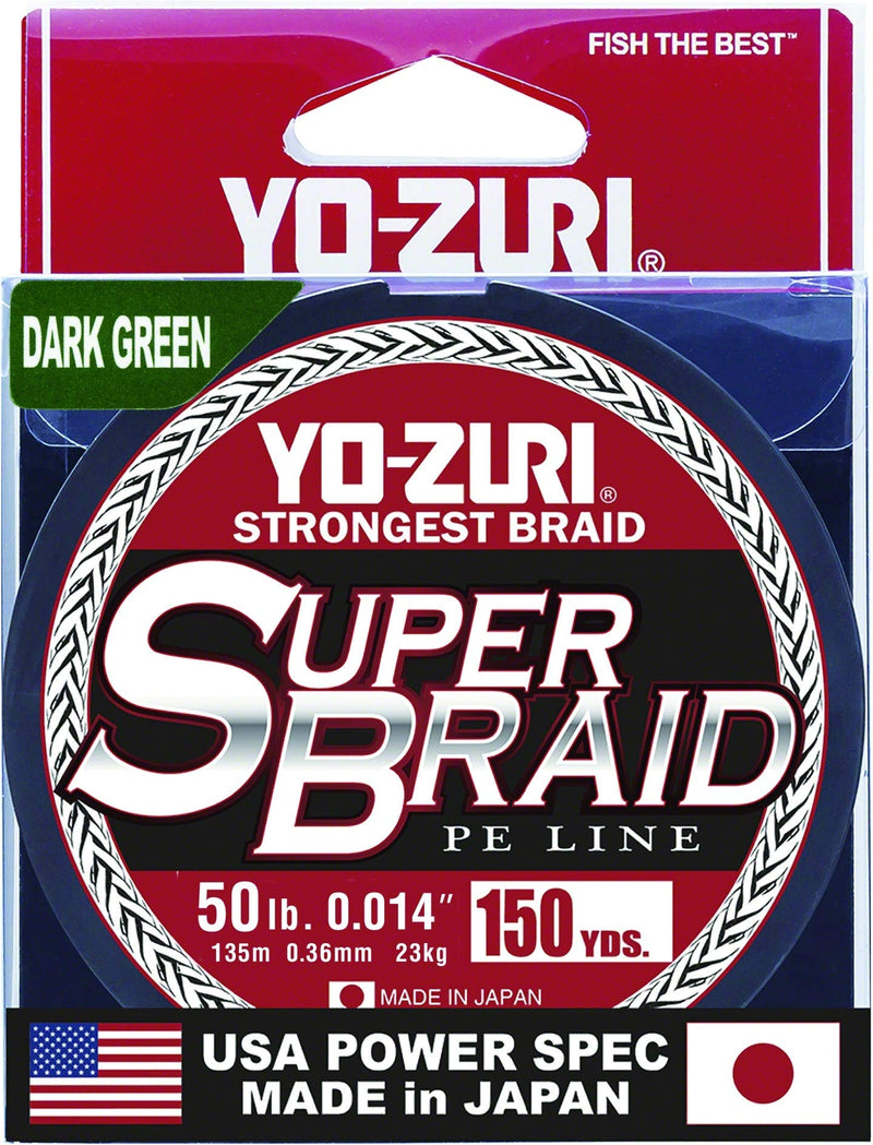 Yo-Zuri Super Braid 150 Yard Spool Dark Green 50LB - NewNest Australia