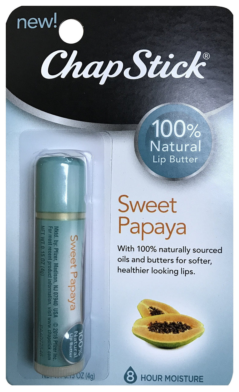 ChapStick 100% Natural Lip Butter Sweet Papaya 0.15 oz (Pack of 2) - NewNest Australia