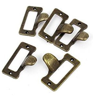 DD-life 20Pcs Antique Iron Label Frame Card Holder Cup Pull Handle Drawer Box Case Cabinet Cupboard Carpenter Repair Decoration Hardware - NewNest Australia