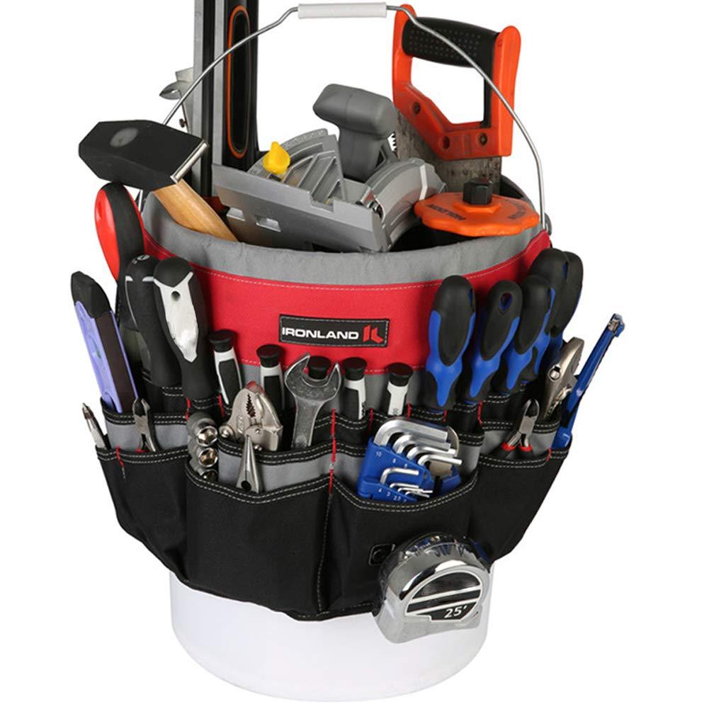 IRONLAND Bucket Tool Bag Organizer with 51 Pockets BT-001 (Fits 3.5-5 Gallon Bucket) - NewNest Australia