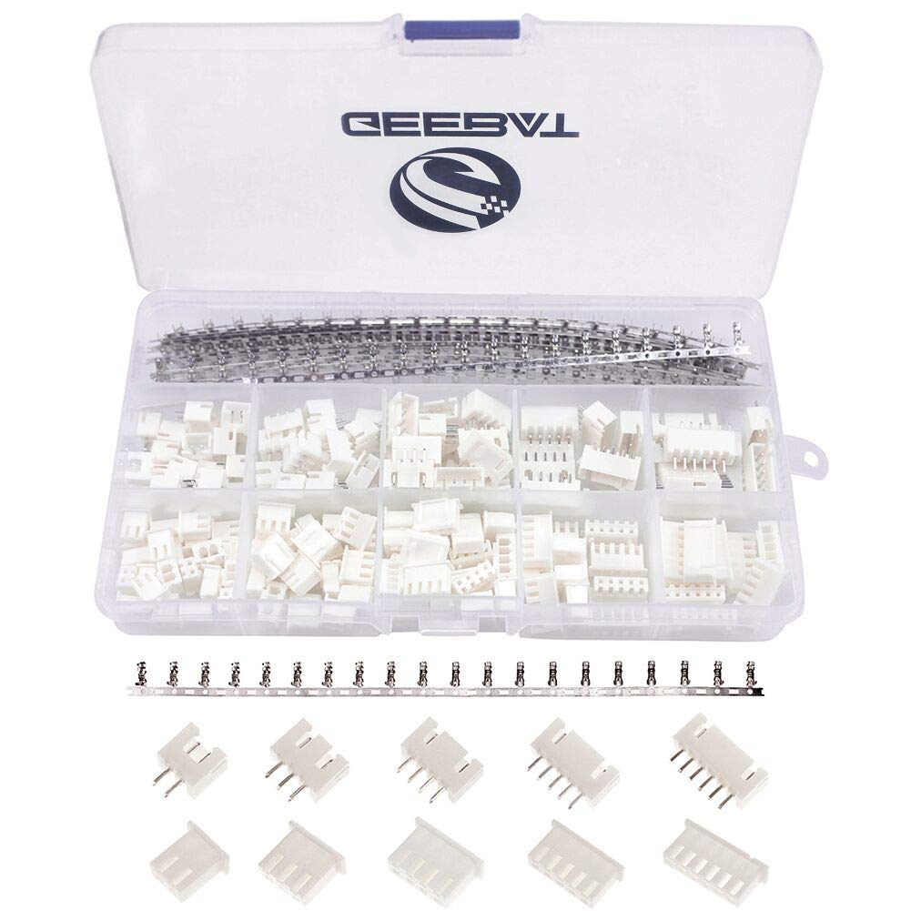 GeeBat 460pcs 2.54mm JST-XH Connector Kit with 2.54mm Female Pin Header and 2/3 / 4/5 / 6 Pin Housing Connector Adapter Plug (JST Connector Kit) - NewNest Australia