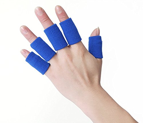 CTKcom 10PCS Stretchy Finger Protector Sleeve, Support Arthritis Sports Aid Blue - NewNest Australia