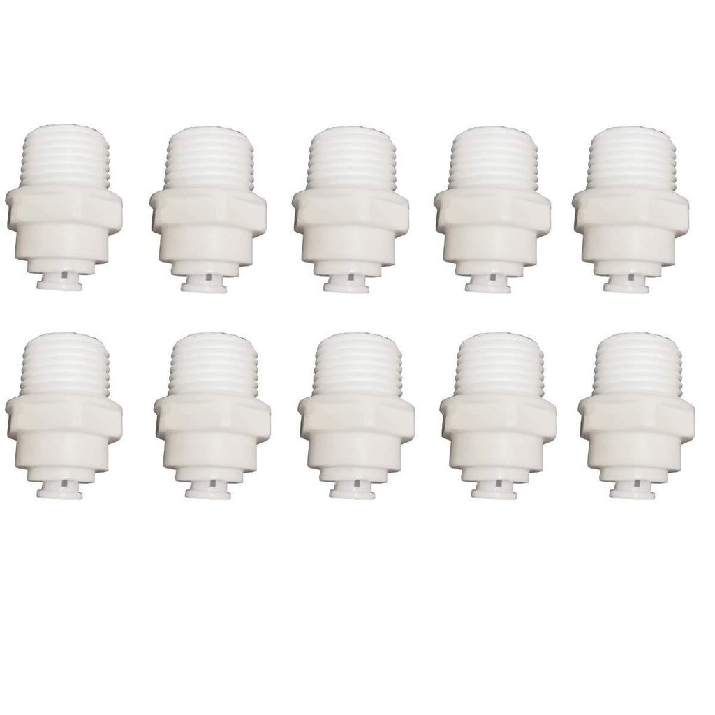 Malida Straight 3/8" Thread Male to 3/8" Push Tube Quick push to Connect Fittings for Water Purifiers RO Reverse Osmosis Systems. (10 Pack) - NewNest Australia
