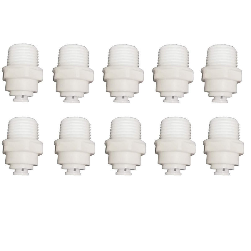Malida Straight 3/8" Thread Male to 3/8" Push Tube Quick push to Connect Fittings for Water Purifiers RO Reverse Osmosis Systems. (10 Pack) - NewNest Australia
