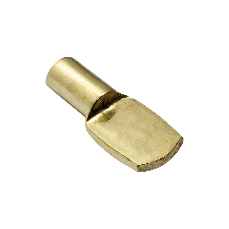 50 Pack Rok Hardware Heavy Duty 1/4" (6.35mm) Shelf Pin Spoon Shaped Cabinet Support Pegs Holder, Metal, Brass Finish - ROKSP14B - NewNest Australia