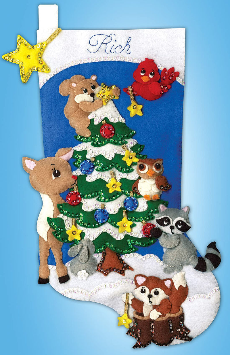 Design Works Crafts Felt Stocking Forest Friends - NewNest Australia