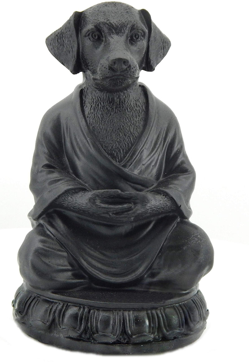 NewNest Australia - Bellaa 29608 Dog Statue Zen Buddha Yoga Pose Meditation 6 Inch 