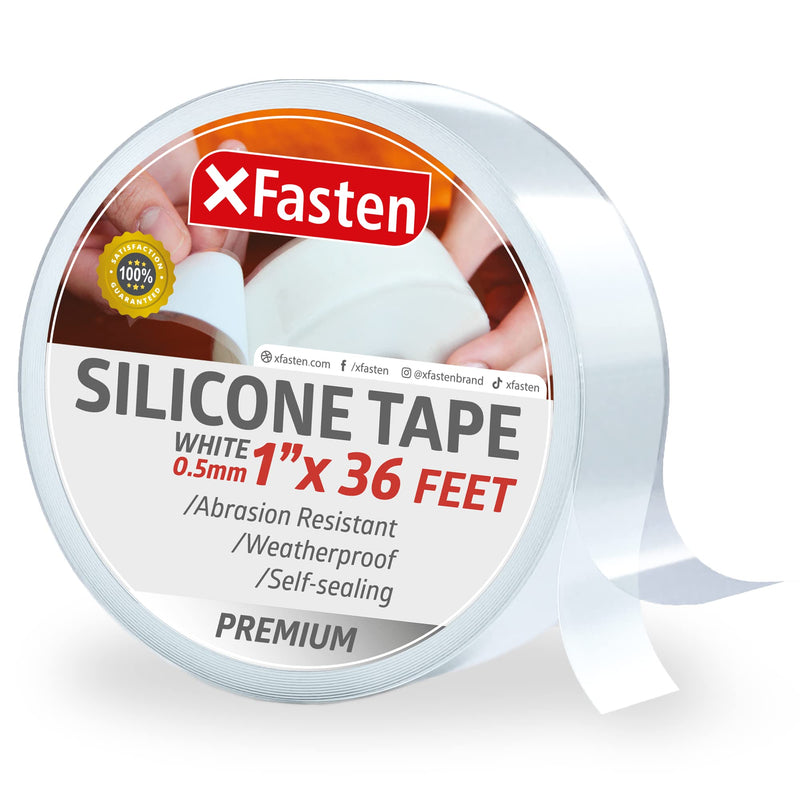 XFasten Silicone Self Fusing Tape 1-Inch x 36-Foot (White) Silicone Repair Tape White - NewNest Australia