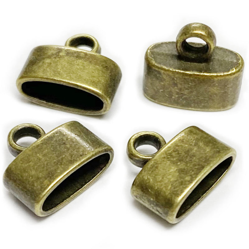 Heather's cf Flat Tibetan Necklace Flat Bronze Cord Crimp End Caps Jewelry Findings and Supplies 50 pcs Brass - NewNest Australia