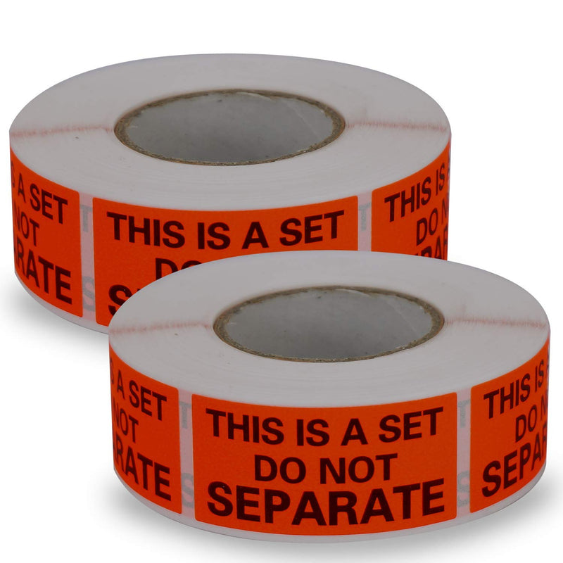 2 Rolls/1000 Labels,This is a Set Do Not Separate,Fluorescent Red FBA Packing Labels(1" x 2") 02-rolls (1000 Labels) - NewNest Australia