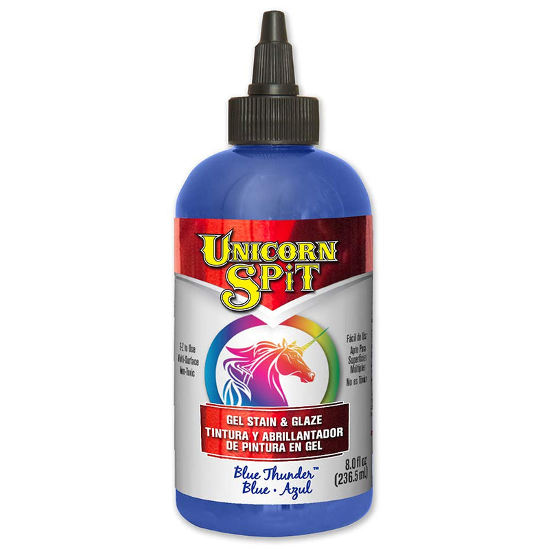 Unicorn SPiT 5771008 Gel Stain and Glaze, Blue Thunder 8.0 FL OZ Bottle - NewNest Australia