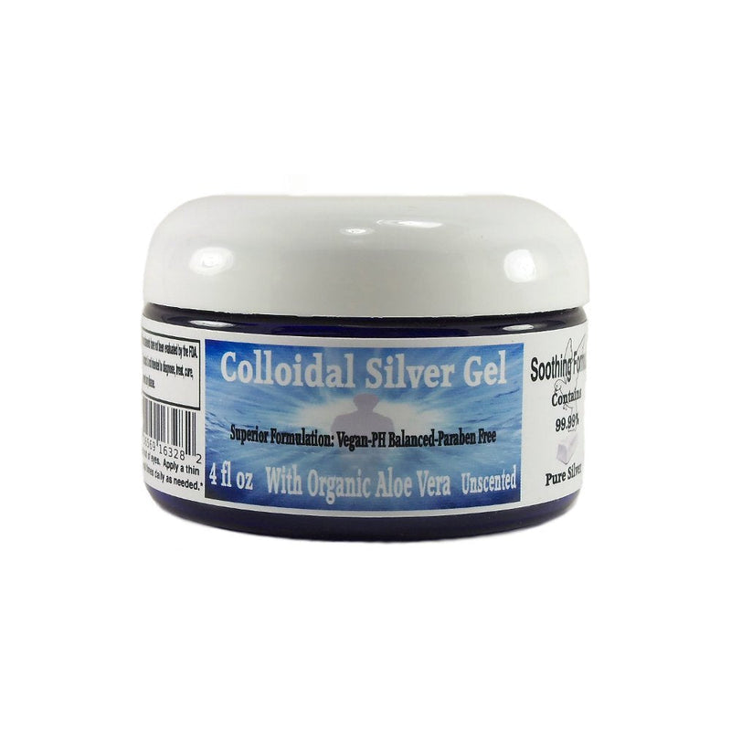 Superior Colloidal Silver Gel Big 4 oz. Jar Made with Organic Aloe Vera, 100 PPM 99.99 % Pure Silver, & Simple Safe Ingredients - NewNest Australia