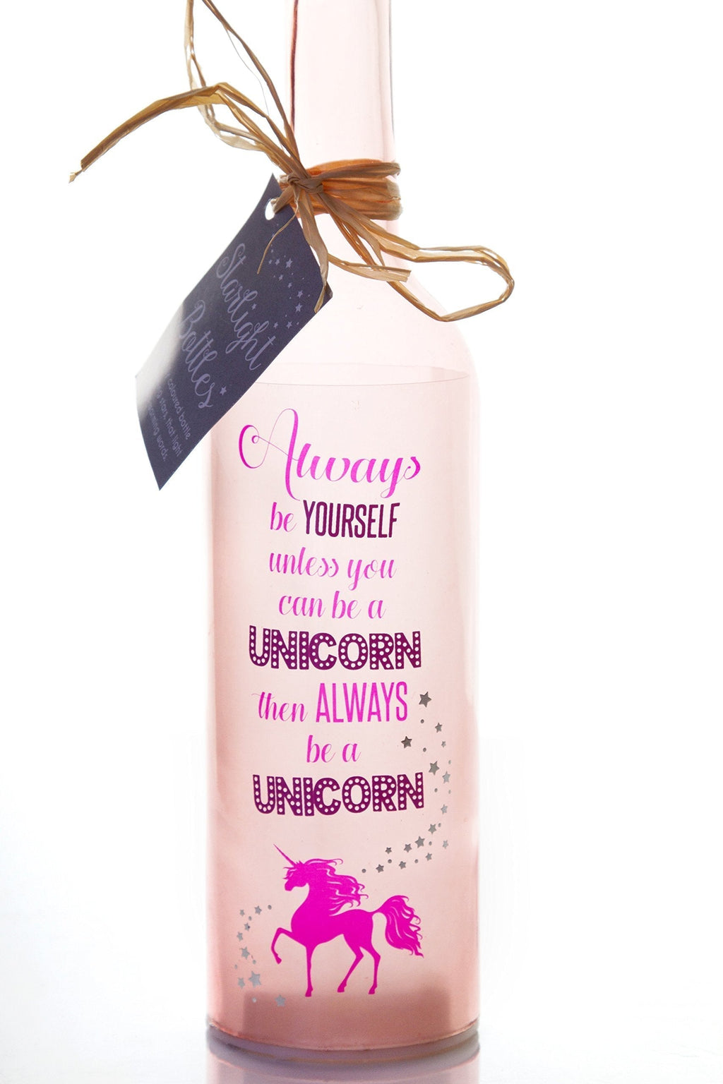 NewNest Australia - Boxer Gifts Light-Up LED 'Unicorn' Glass Starlight Bottle | Beautiful, Decorative Homeware Gift Perfect For Any Unicorn Lover | Complete With Gorgeous Gift Tag 