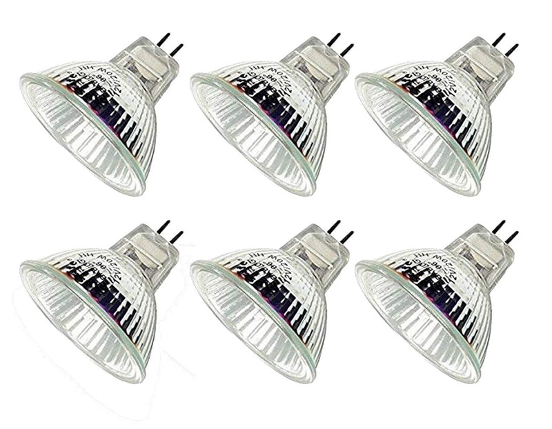 CTKcom 20 Watt MR16 Halogen Light Bulbs(6 Pack) - 12Volt,Bi Pin Base ,High Lumens, 2000Hr Life, Precision Halogen Reflector Fiber Optic Light Bulb, Glass Cover,6 Pack - NewNest Australia