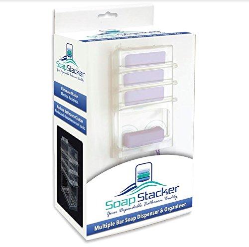 Soap Stacker - Multiple Bar Soap Dispenser and Organizer - Easy To Install - Durable Plastic Case - Storage for Shower and Bathroom - Never Run Out of Soap Again 1 - NewNest Australia