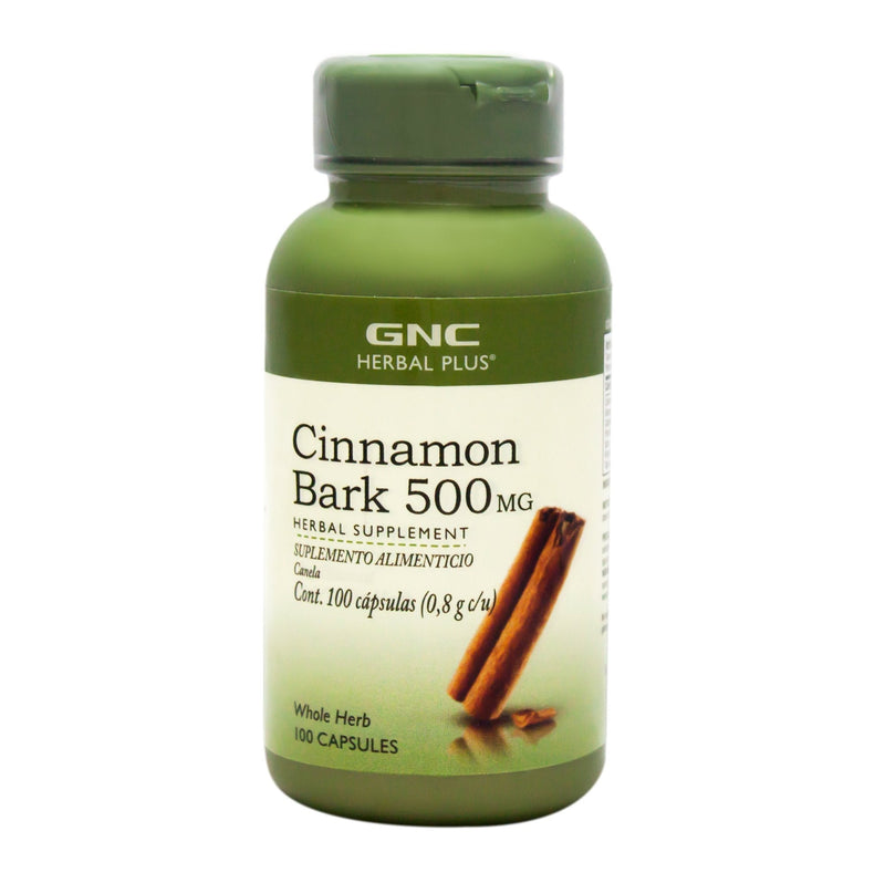 GNC Herbal Plus Cinnamon Bark 500mg, 100 Capsules, Traditional Ayurvedic Herb 100 Servings (Pack of 1) - NewNest Australia