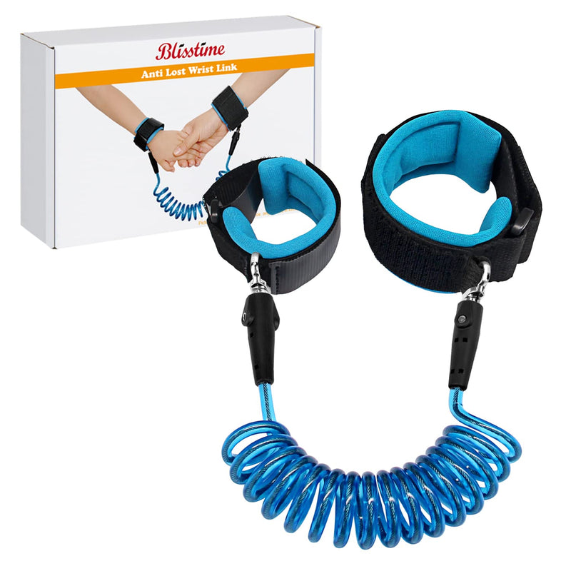 Blisstime Anti Lost Wrist Link Safety Wrist Link for Toddlers, Babies & Kids Blue 1.5m 59 Inch (Pack of 1) - NewNest Australia