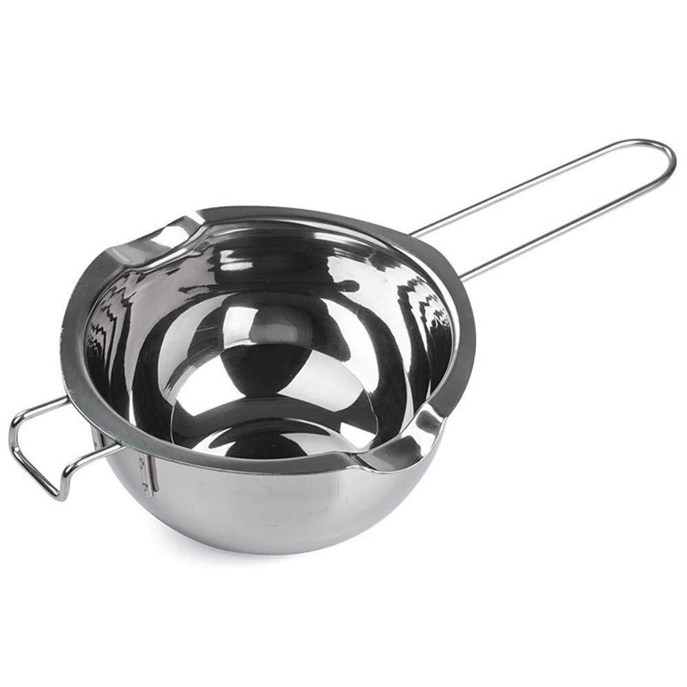 Stainless Steel Double Boiler Pot for Melting Chocolate, Candy and Candle Making (18/8 Steel, 2 Cup Capacity, 480ML) Silver Handle - NewNest Australia