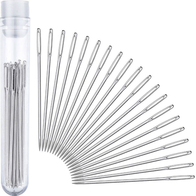 Large-Eye Stitching Needles for Leather Projects with Clear Bottle, 20 Pack 5.2 cm - NewNest Australia