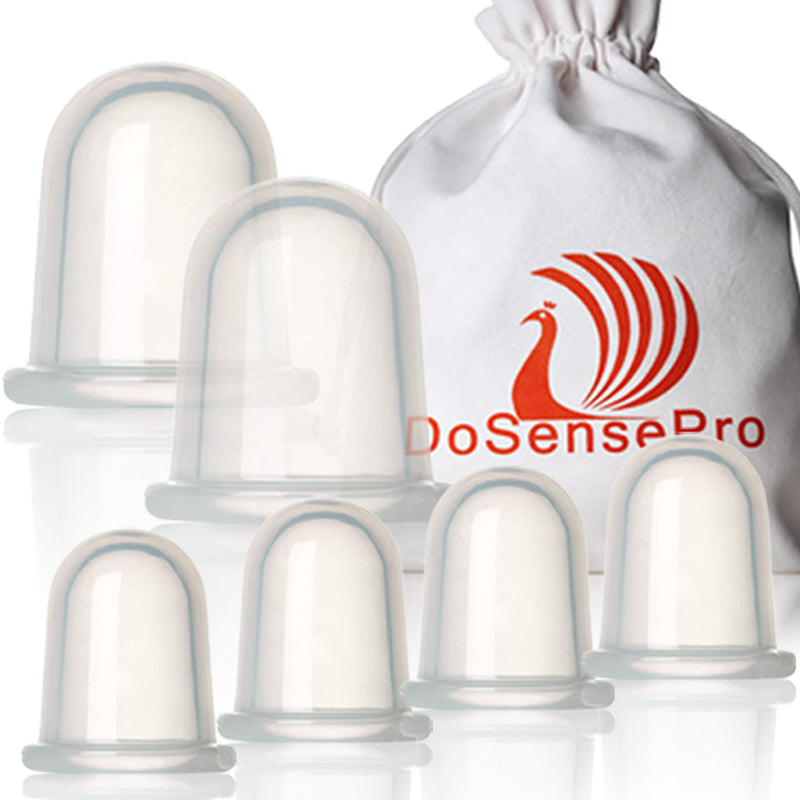 Cupping Set Massage Therapy Cups - by DoSensePro. Acupuncture Home Cupping Therapy Set for Arthritis, Pain Relief, Anti-Aging, Anti-Cellulite. Best Relaxation Gift. 6 Silicone Vacuum Cups. - NewNest Australia