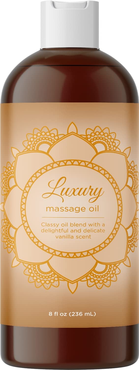 Vanilla Scented Massage Oil for Couples - Easy Glide Relaxing Aromatherapy Body Oil for Men and Women with Silky Smooth Natural Sweet Almond Oil Coconut and Jojoba - Aromatic Full Body Massage Oil - NewNest Australia