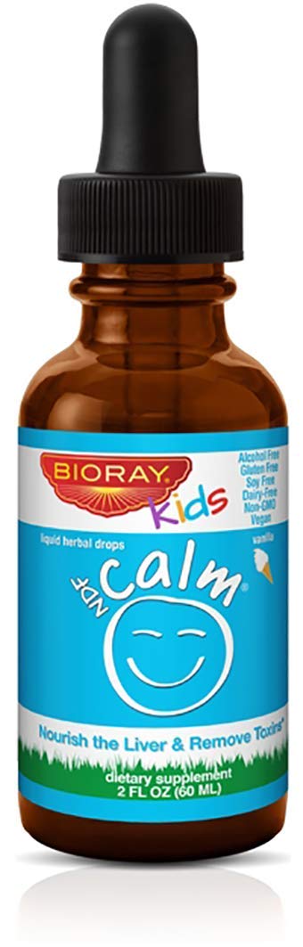 Calm Supplement for Kids by Bioray | NDF Calm Supports Healthy Mood and Restful Sleep, Restores Emotional Balance, Supports Adrenal Reserves | 2 fl oz - NewNest Australia