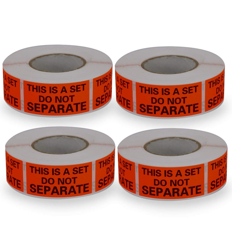 4 Rolls/2000 Labels,This is a Set Do Not Separate,Fluorescent Red FBA Packing Labels(1" x 2") 04-rolls (2000 Labels) - NewNest Australia