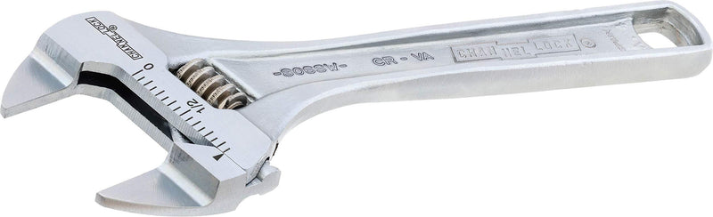 Channellock 806SW Xtra Slim Jaw 6-Inch Adjustable Wrench | 0.94-Inch Jaw Opening | Precise Jaw Design Grip in Tight Spaces | Measurement Scales for Easy Sizing of Diameters, 6-Inch Extra Slim Jaw Chrome - NewNest Australia