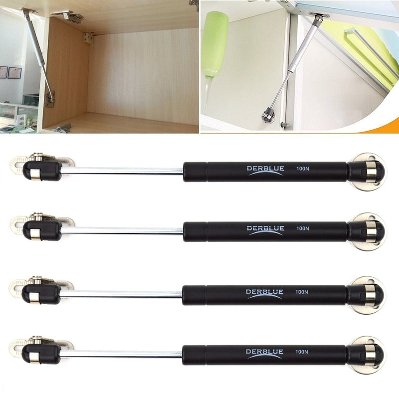 DerBlue 4 Pcs 100N/22.5lb Gas Strut Lift Support Cabinet Door Lift Pneumatic Support Black - NewNest Australia