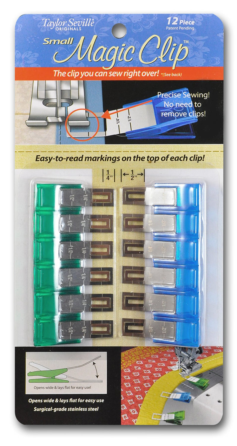 Taylor Seville Small Magic Clip Sewing and Quilting Clips 12-pc - Quilting Supplies and Notions - Sewing Accessories and Supplies - NewNest Australia