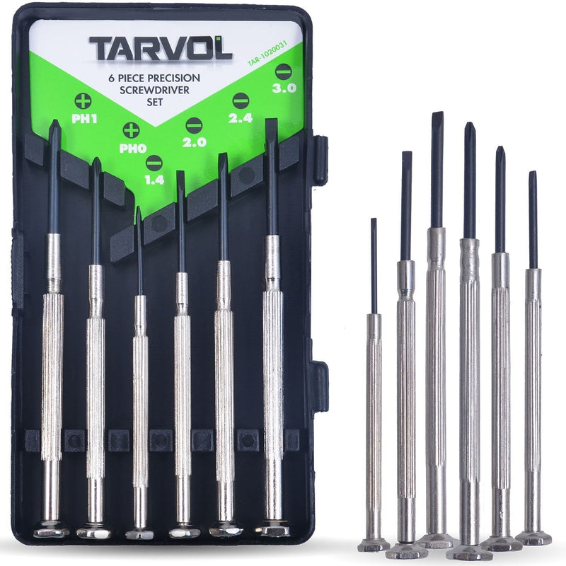 Precision Screwdriver Set (SET OF 6 WITH CASE) Flathead & Philips in 6 Different Sizes - Perfect Mini Screwdriver Bits for Jewelry Repair, Watch Repair, Eyeglass Repair, and More! - NewNest Australia