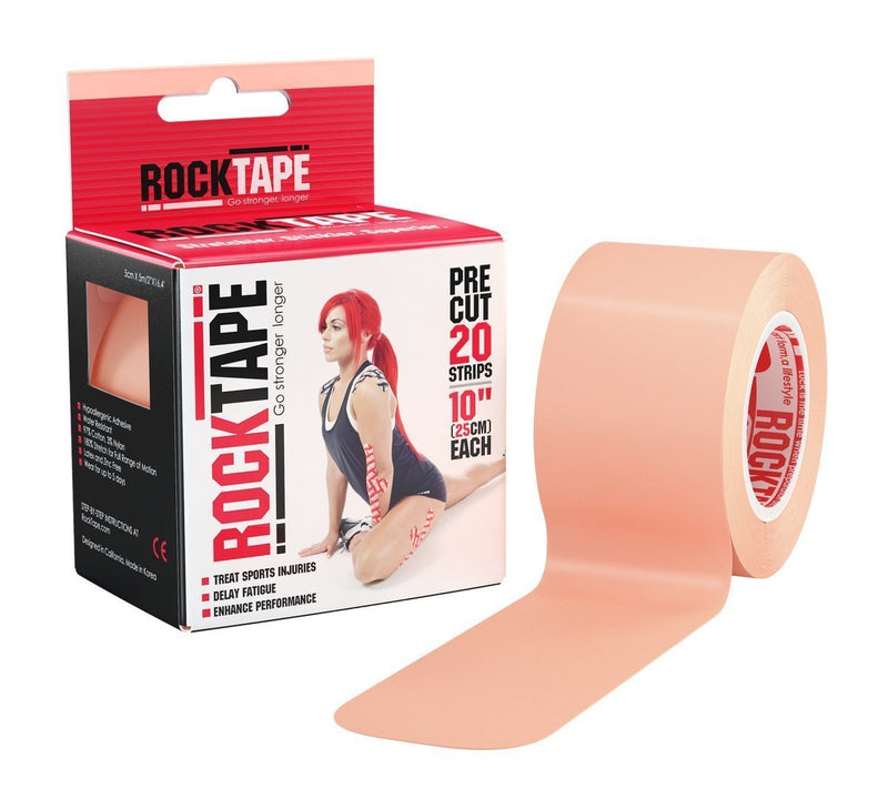 RockTape Original 2-Inch Water-Resistant Kinesiology Tape 20 Pre-Cut Strips Beige - NewNest Australia