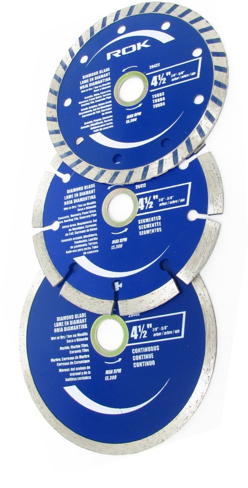 ROK 4-1/2 inch Diamond Saw Blade Set, Pack of 3 Standard - NewNest Australia