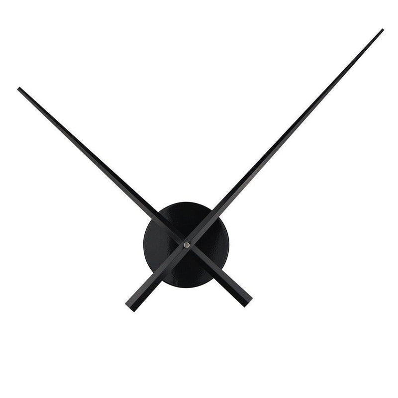 NewNest Australia - Timelike Simple Elegant Glossy Aluminum Wall Clock, Super Long Large Clock Hands, Black 