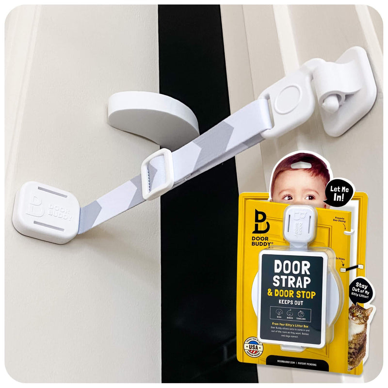 Door Buddy Child Proof Door Lock and Foam Baby Door Stopper. Baby Proofing Doors Made Simple with Easy to Use Hook and Latch. Keep Baby Out, Prevent Finger Pinch Injuries, and Allow Cats Easy Access. - NewNest Australia