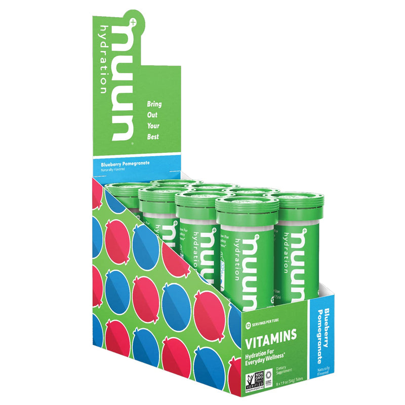 Nuun Vitamins: Vitamins + Electrolyte Drink Tablets, Blueberry Pomegranate, 8 Tubes (96 Servings) 12 Count (Pack of 8) - NewNest Australia
