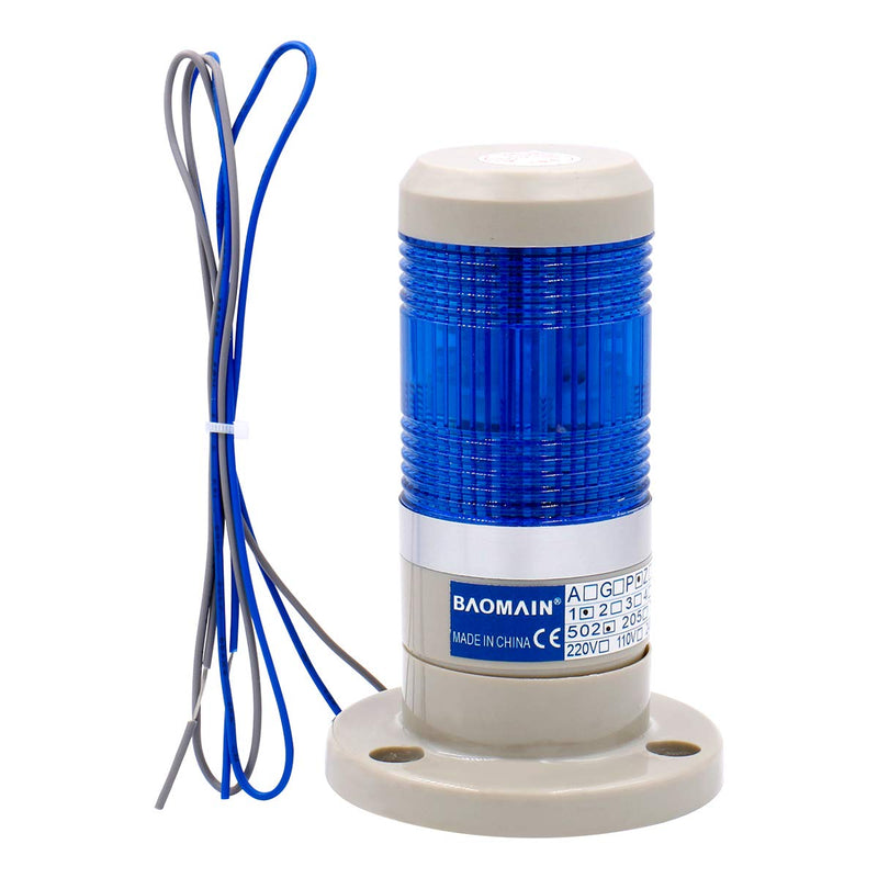 Baomain Warning Continuous Light 110V AC Industrial Continuous Blue LED Signal Tower Lamp - NewNest Australia