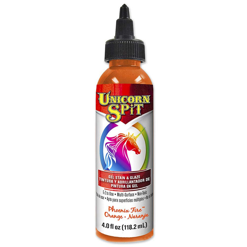 Unicorn SPiT 5770003 Gel Stain and Glaze, Phoenix Fire 4.0 FL OZ Bottle, Orange - NewNest Australia