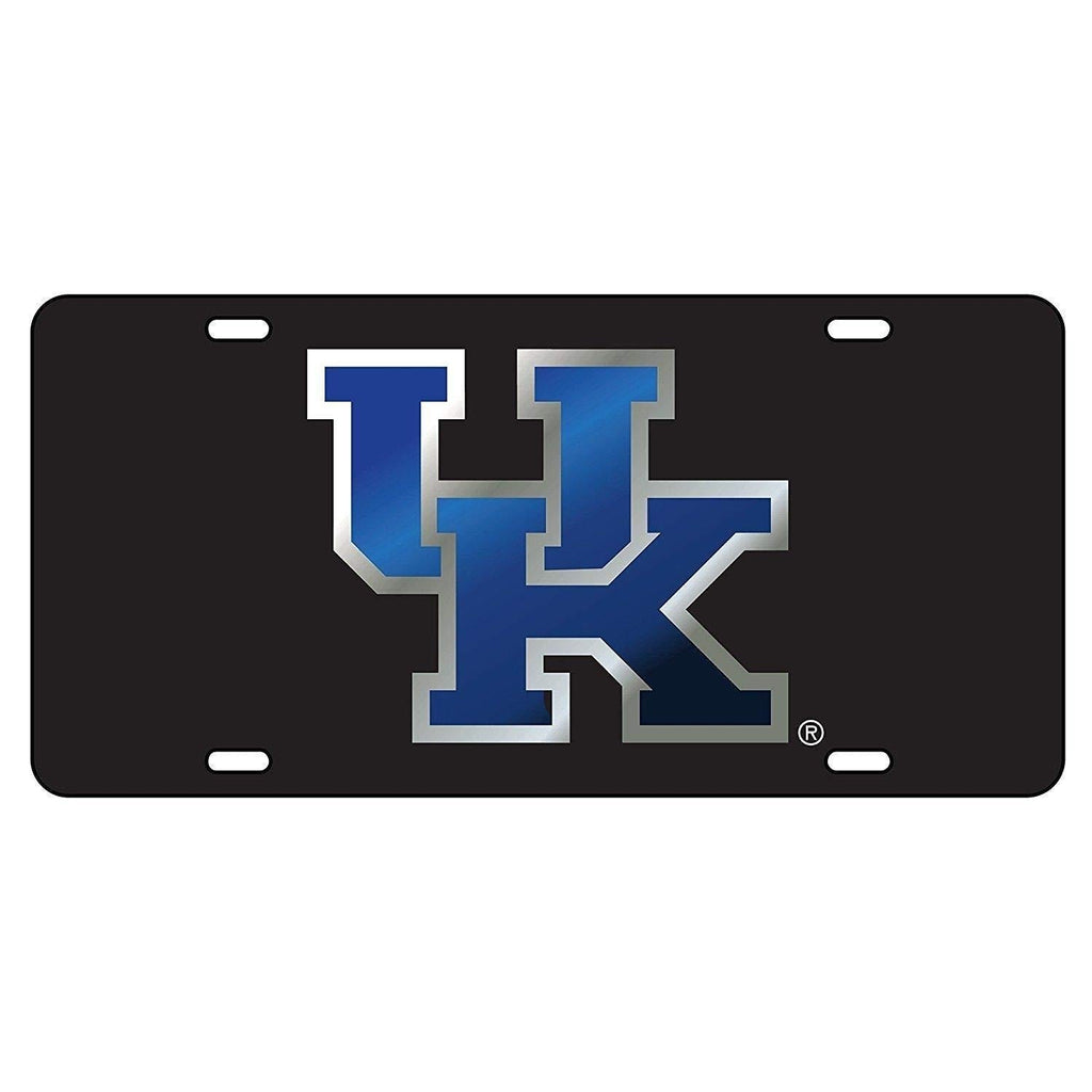 Kentucky Wildcats Black w/Blue UK Mirrored License Plate Tag - NewNest Australia