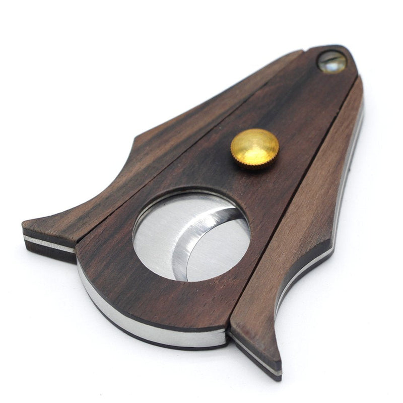 GALINER Cigar Cutter Lock System Wood Stainless Steel Double Cut Blade Cigar Guillotine in Gift Box - NewNest Australia