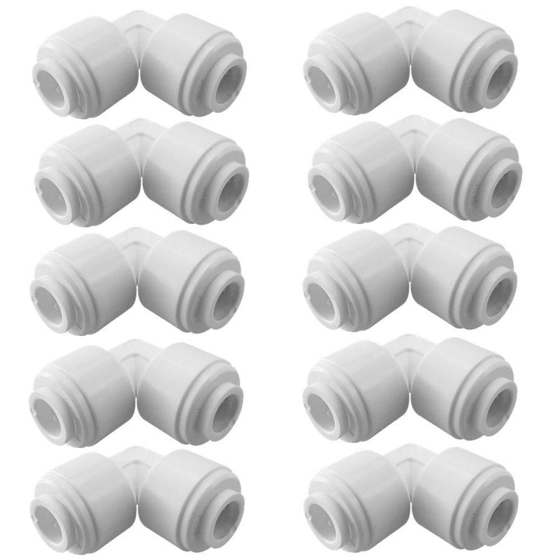 PureSec 1/4 RO Tubing Elbow Connector 90 degree 1/4 Water Line Fittings 1/4 Push to Connect Fittings for RO/DI Water Filter System/aquarium(Pack of 10) - NewNest Australia