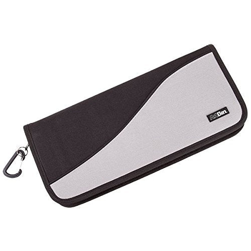 ArtBin 6875AG Hook & Needle Folio, Portable Knitting & Crochet Organizer, [1] Zippered Poly Canvas Case, Gray/Black - NewNest Australia