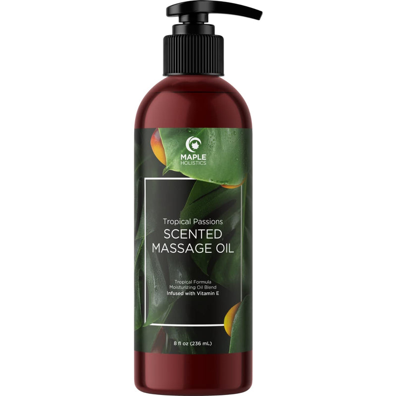 Tropical Sensual Massage Oil for Couples - Exotic Full Body Massage Oil - Relaxing and Moisturizing Body Oil for Men and Women Featuring Natural Aromatic Oils for Romantic Gifts for Her and Him - NewNest Australia