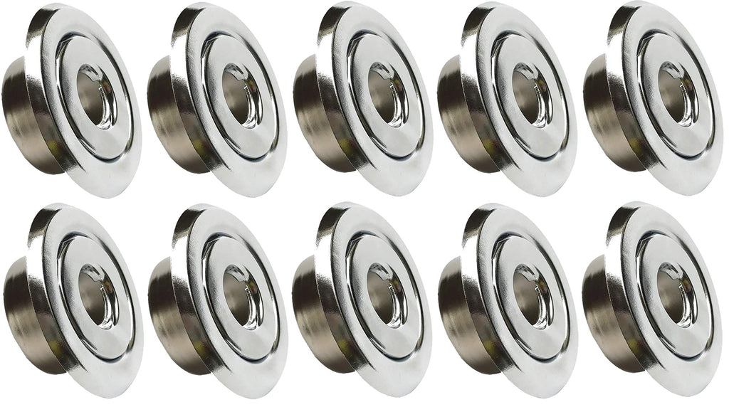 Happy Tree (10 Pack) 1/2" IPS Fire Sprinkler Head Semi-Recessed Escutcheon Plate 2 Piece Cover Ring Chrome 10 Pack - NewNest Australia