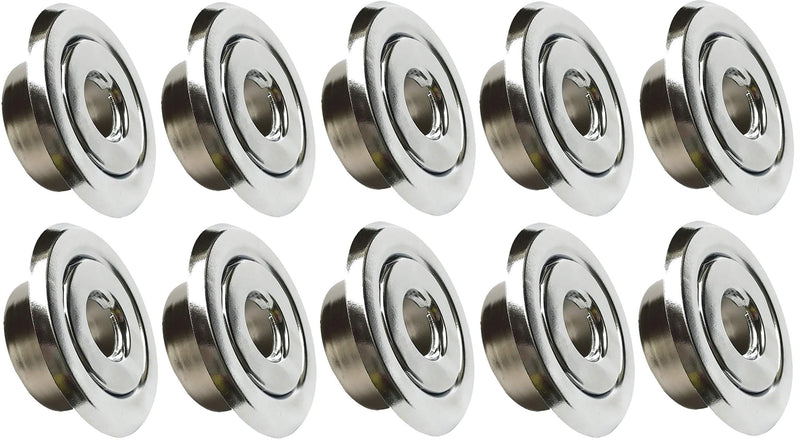 Happy Tree (10 Pack) 1/2" IPS Fire Sprinkler Head Semi-Recessed Escutcheon Plate 2 Piece Cover Ring Chrome 10 Pack - NewNest Australia