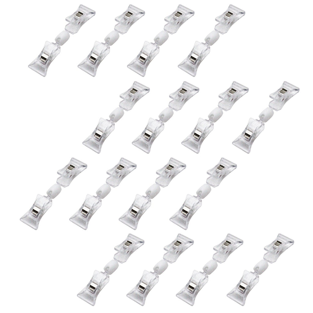 LJY 16 Pieces Clear Plastic Rotatable Merchandise Sign Display Mini Clip Tag Holders for Business Cards - NewNest Australia