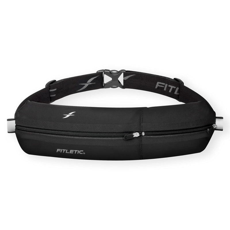 Fitletic - Bolt Running Pouch, Runners Pouch, Double Pocket Running Waist Belt, Waterproof, Adjustable, and Expandable, Running Accessories Black - NewNest Australia