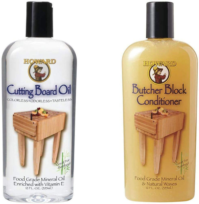 HOWARD Butcher Block Conditioner and Cutting Board Oil, Food Grade Conditioner and Oil, Great for Wooden Bowls and Utensils, Re hydrate your Cutting Blocks, 12 Fl Oz (Pack of 1) - NewNest Australia