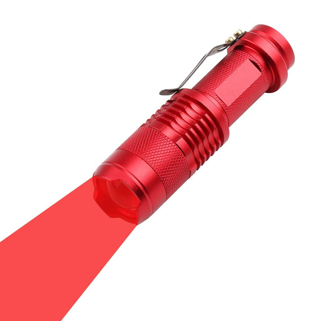 Single Mode Red LED Flashlight, Mini Zoomable Scalable Red Flashlight LED, High Power LED 1 Mode Red Light Flashlight Red Light Torch For Astronomy, Aviation, Night Observation - NewNest Australia